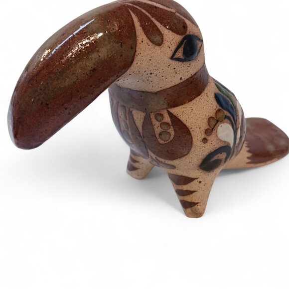 Vintage Tonalá Hand Painted Toucan Ceramic Collectibe Mid Century Decor Mexico - Picture 8 of 11
